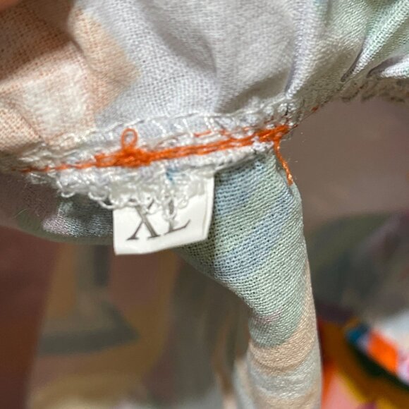 Unbranded Peasant Blouse Top Floral Multi-Color Size XL Extra Large - Picture 5 of 5